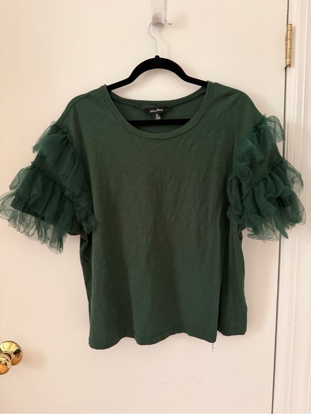 Green Ruffle Thule Sleeve Tee